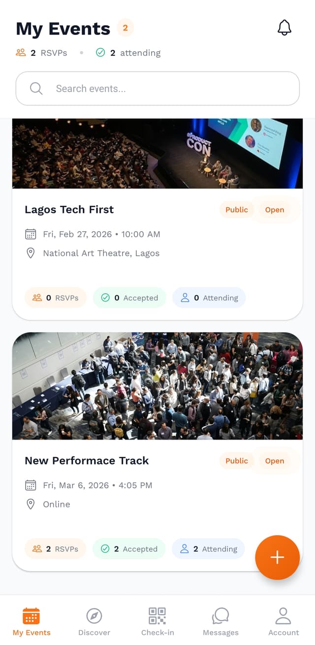 Eventstarted Planner App